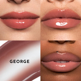 LAWLESS Forget The Filler Lip Plumper Gloss in George with makeup setup