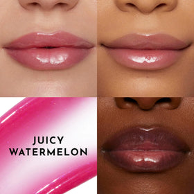 LAWLESS Forget The Filler Lip Plumper Gloss Juicy Watermelon in hand