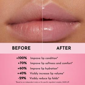 LAWLESS Forget The Filler Lip Plumper Gloss Lavender Sorbet on lips