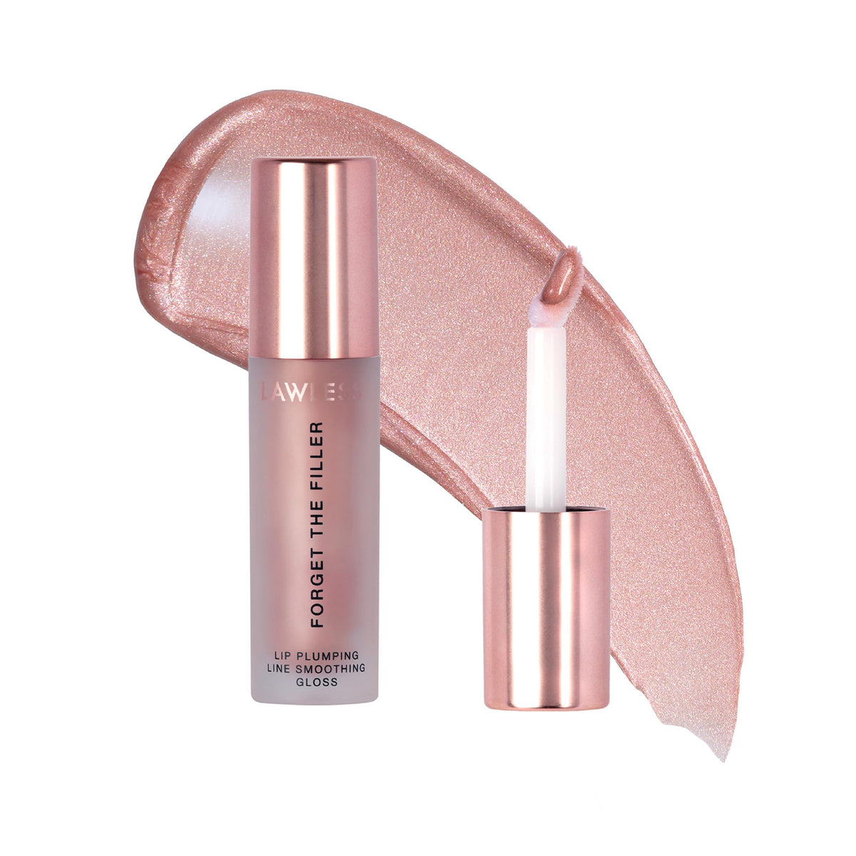 Lawless Forget the Filler Lip Plumping Gloss Candy Sky front view