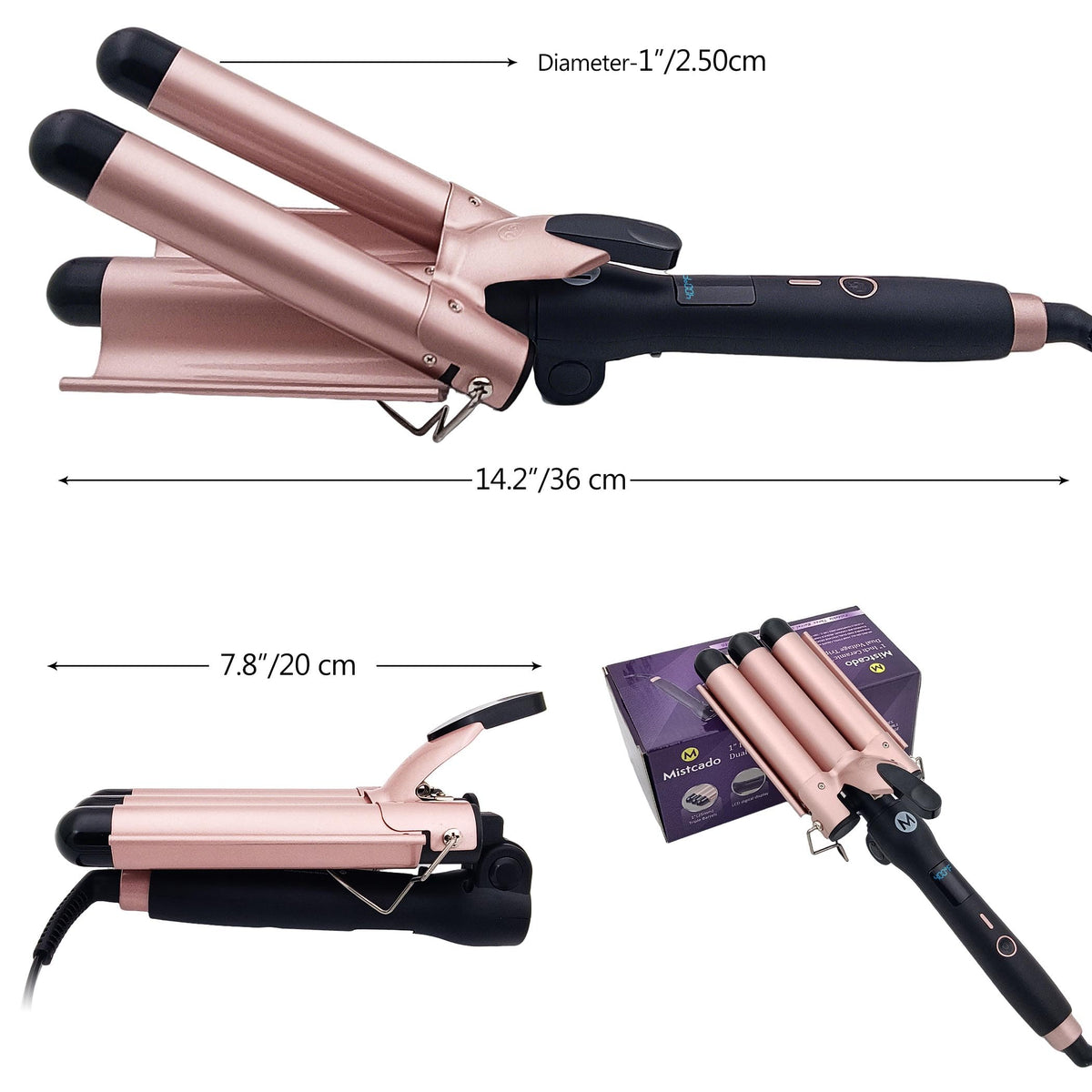 LCD temperature display on Mistcado Curling Iron