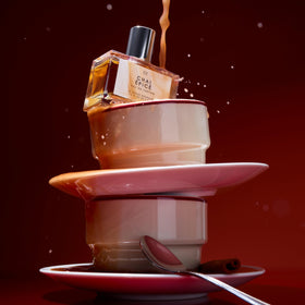 Le Monde Gourmand Chai Épicé Eau de Parfum bottle on a vanity