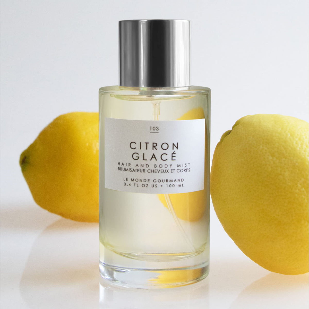 Le Monde Gourmand Citron Glacé Hair & Body Mist 100ml spray nozzle