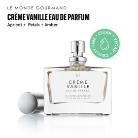 Le Monde Gourmand Crème Vanille Eau de Parfum on a vanity