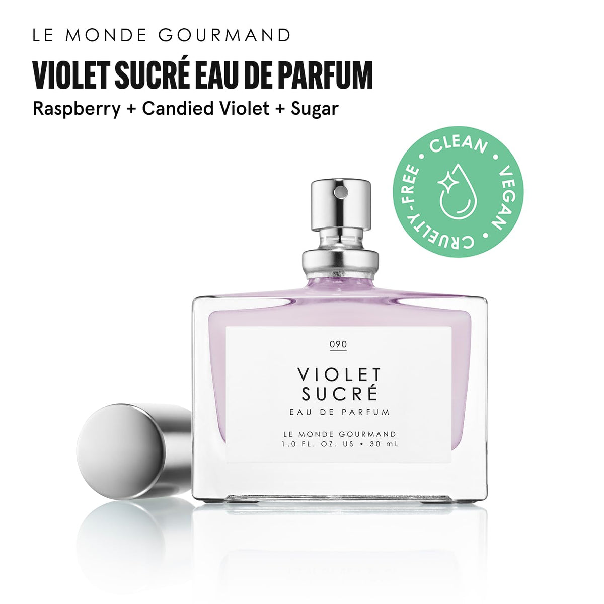 Le Monde Gourmand Violet Sucré Eau de Parfum 30ml bottle with cap