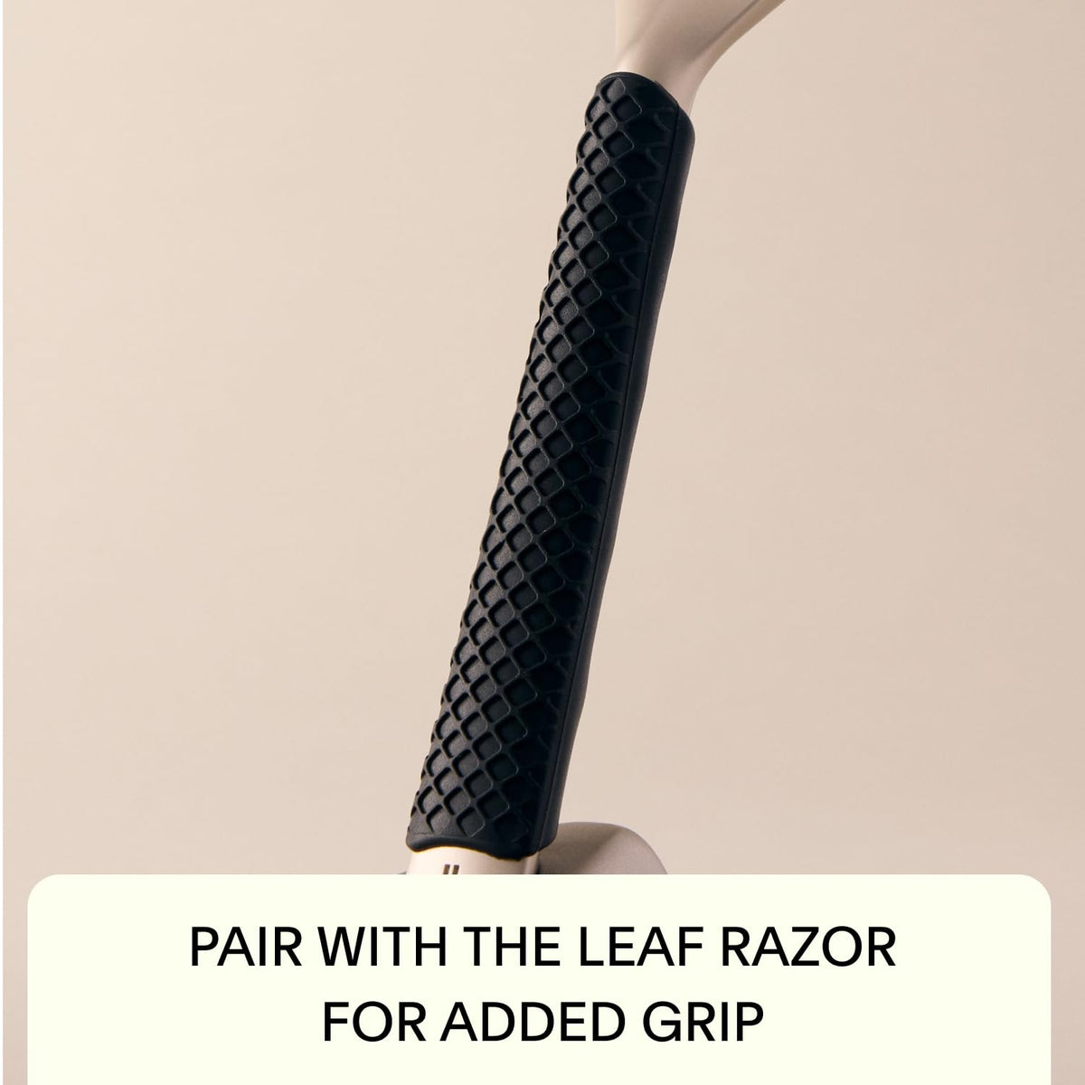 Leaf Shave Grip Sleeve black silicone side view