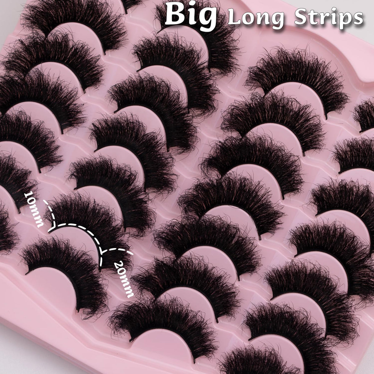 LEAFMOON 20mm Fluffy Cat Eye Lashes in packaging