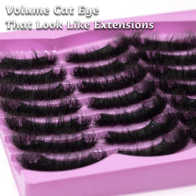 LEAFMOON 20mm Volume Cat Eye Lashes in natural light