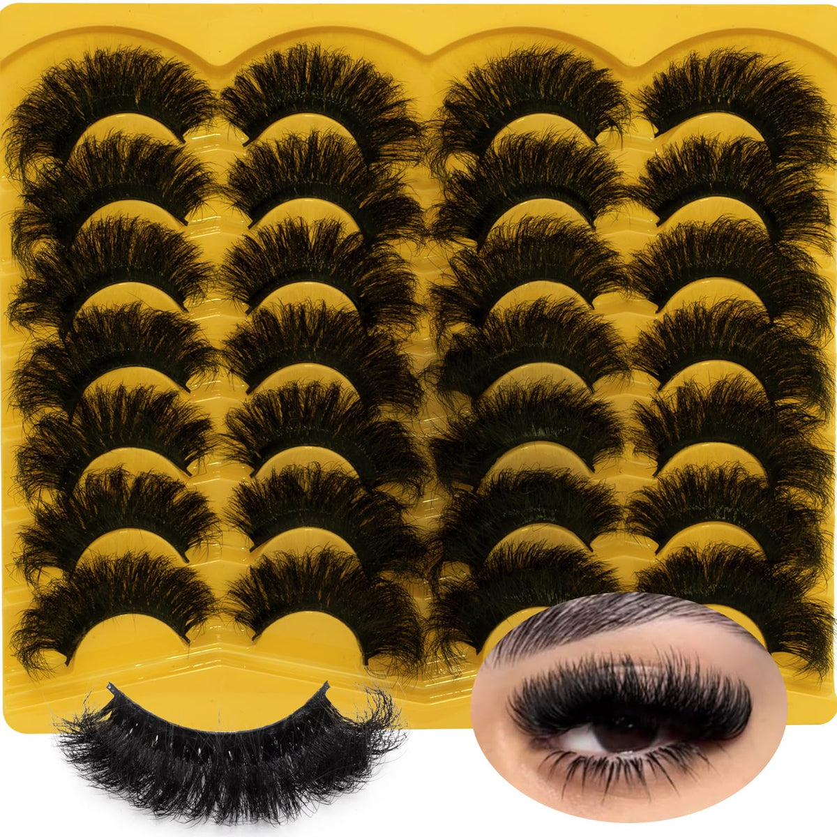 LEAFMOON Fluffy 20mm Volume False Eyelashes close-up