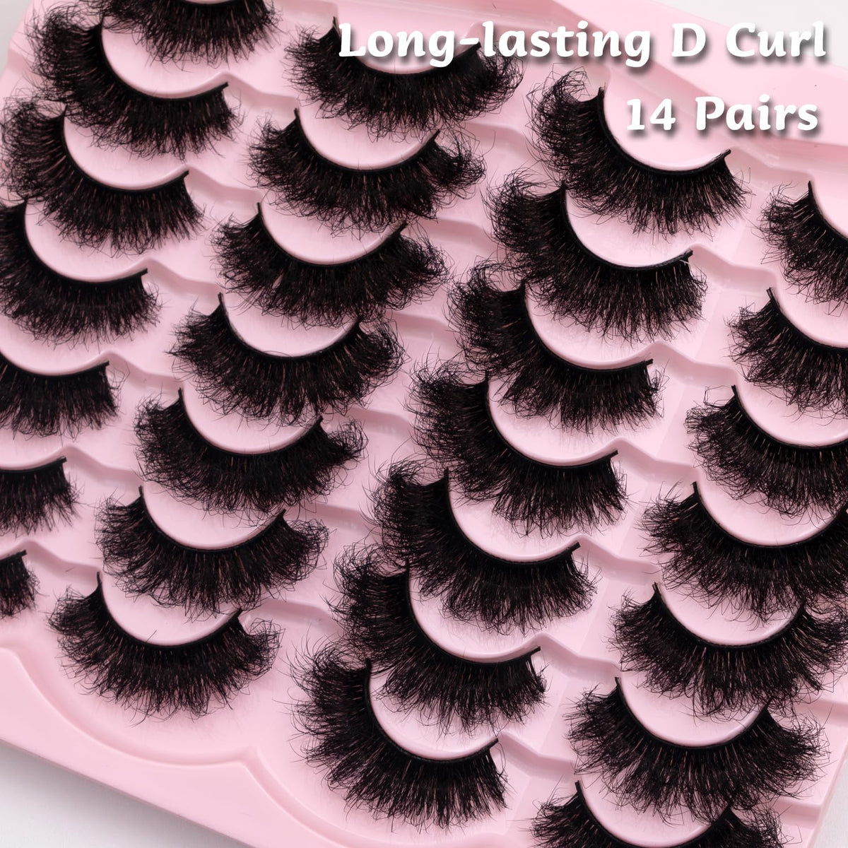 LEAFMOON Mink Lashes displayed on a makeup table