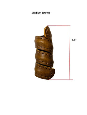 Leather hair bead displayed with dreads