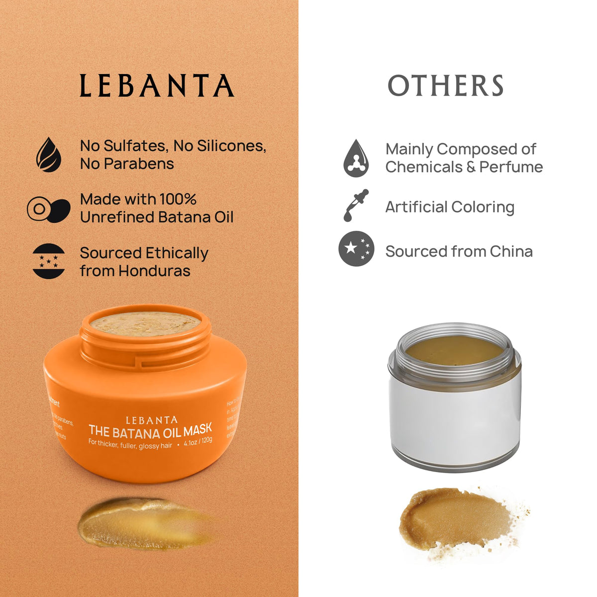 Lebanta Raw Batana Oil with fresh herbs