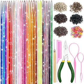 LEDIZE Hair Tinsel Kit with 24 colors and tools