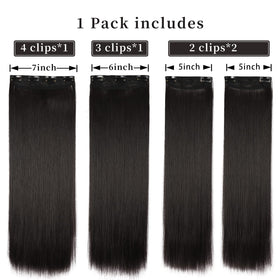 LEEONS 20 Inch Clip-In Extensions close-up of clips