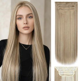 LEEONS 20-inch clip-in hair extensions front view