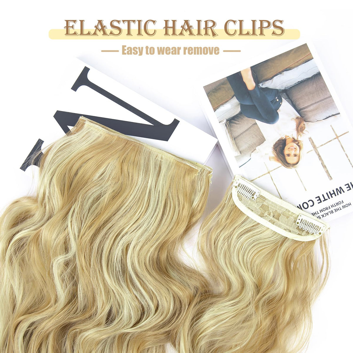 LEEONS 20 Inch Hair Extensions side view