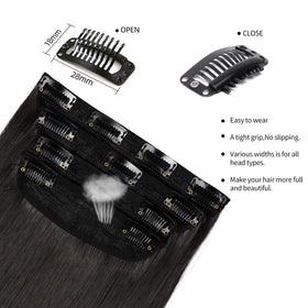 LEEONS Clip-In Extensions styled in hair