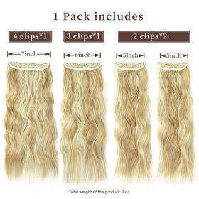 LEEONS Clip in Hair Extensions packaging