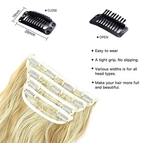 LEEONS Dark Golden Mix Hair Extensions close-up