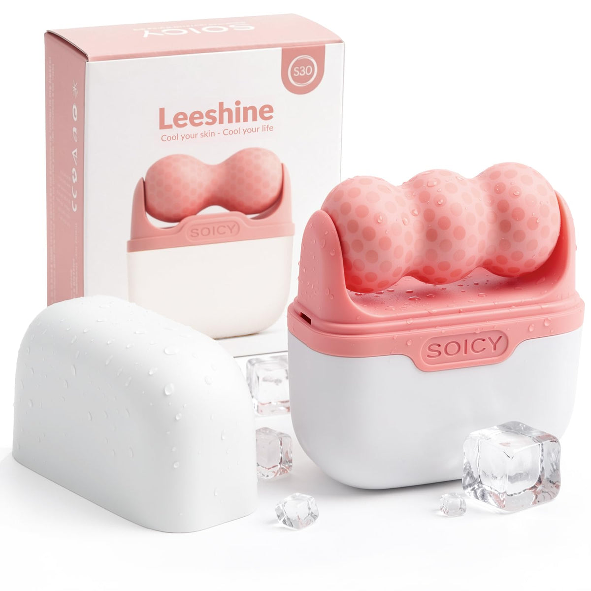 Leeshine Ice Roller Set with two rollers and travel case