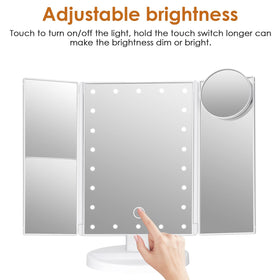 LeeWent Makeup Mirror in a bathroom setting demonstrating its use
