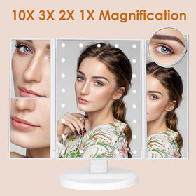 LeeWent Makeup Mirror side view showcasing the adjustable brightness feature