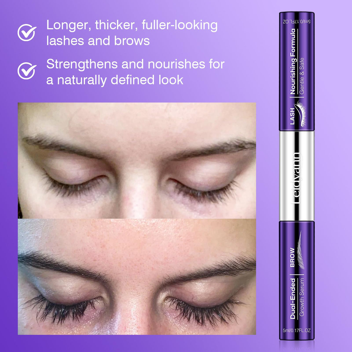 Leidyann Beauty 2-in-1 Lash & Brow Growth Serum packaging