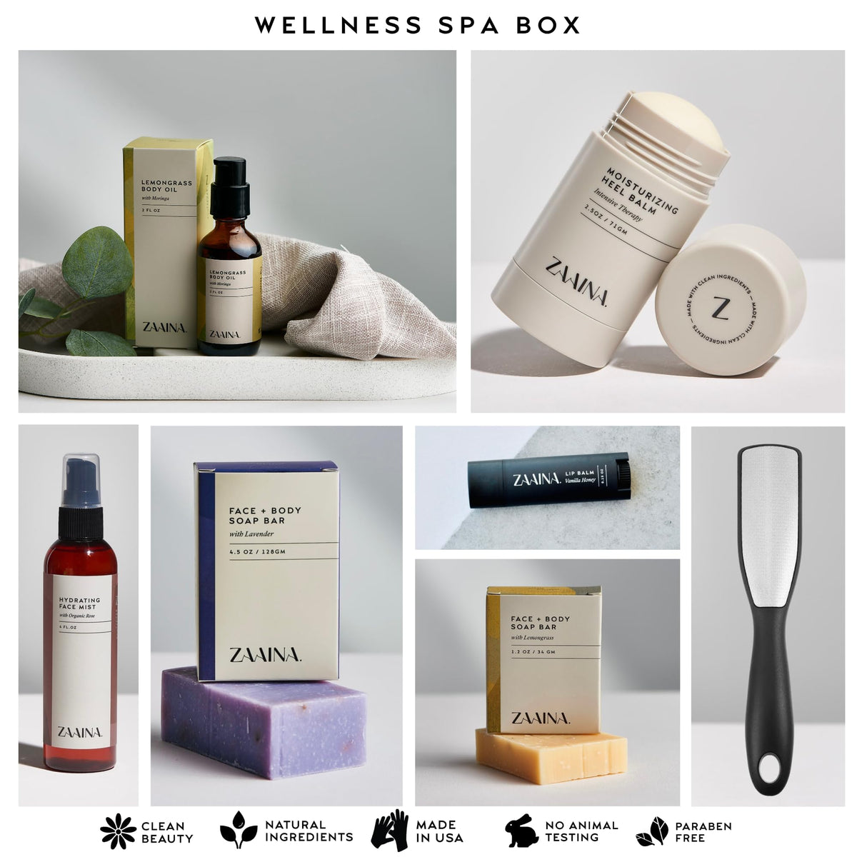 Lemongrass Body Oil bottle included in the spa kit