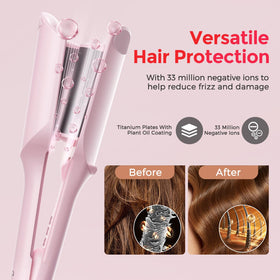 LENA S12 Beach Waver Curling Iron demonstrating even heat distribution