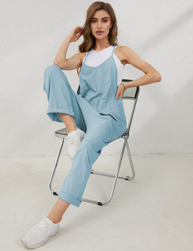 Lentta Women's Casual Jumpsuit flat lay with accessories