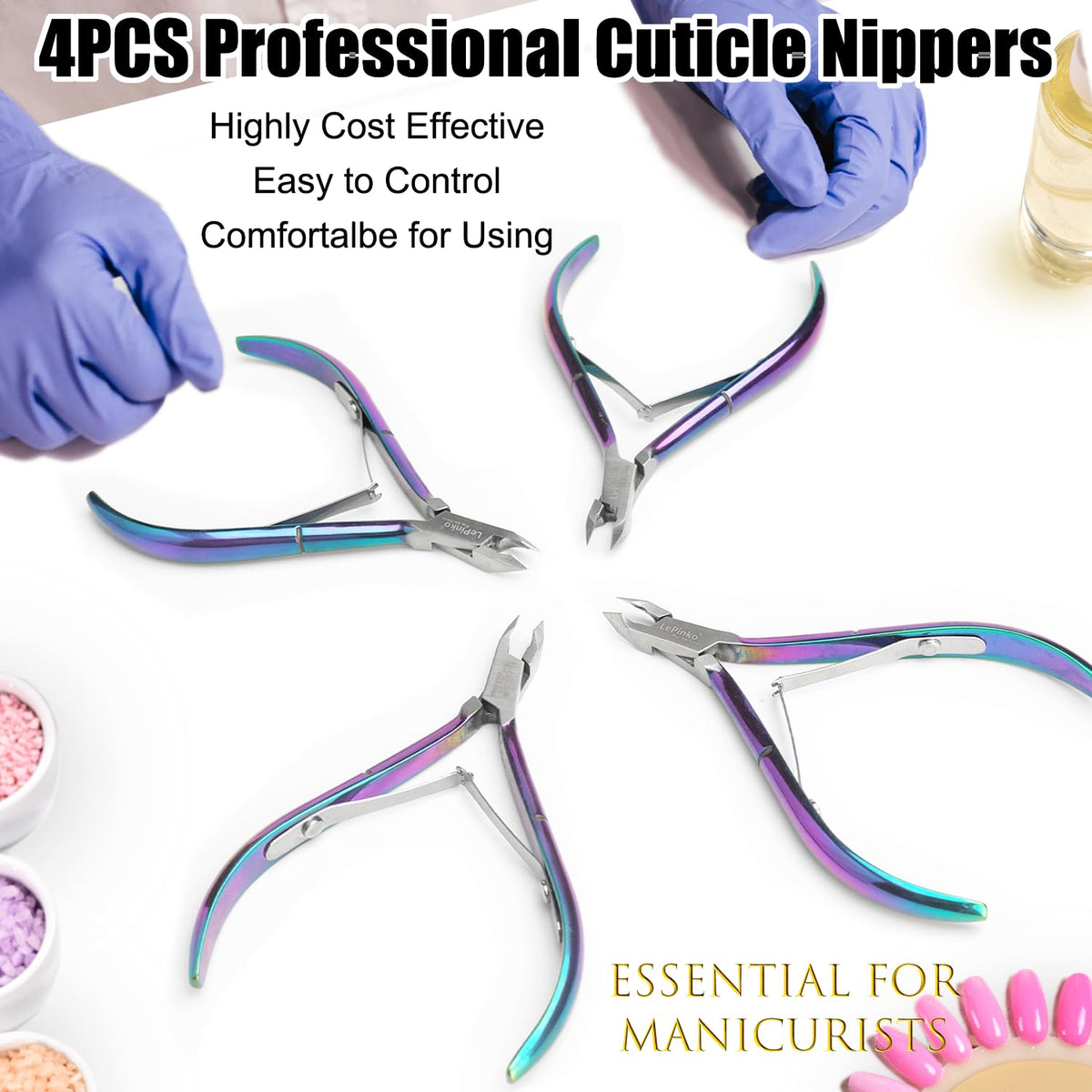 LePinko cuticle nippers showing double-spring mechanism