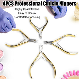 LePinko Cuticle Trimmer Kit 4 pieces laid out on a countertop