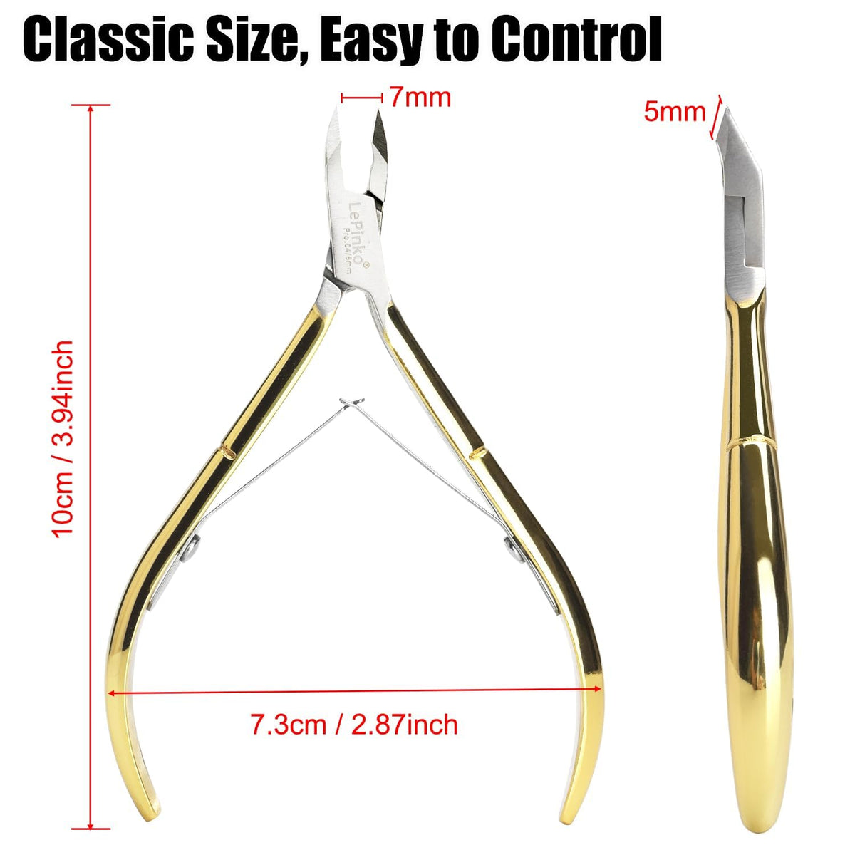 LePinko Cuticle Trimmer Kit in use during manicure