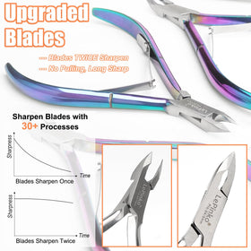 LePinko cuticle trimmer set packaging showing all four tools