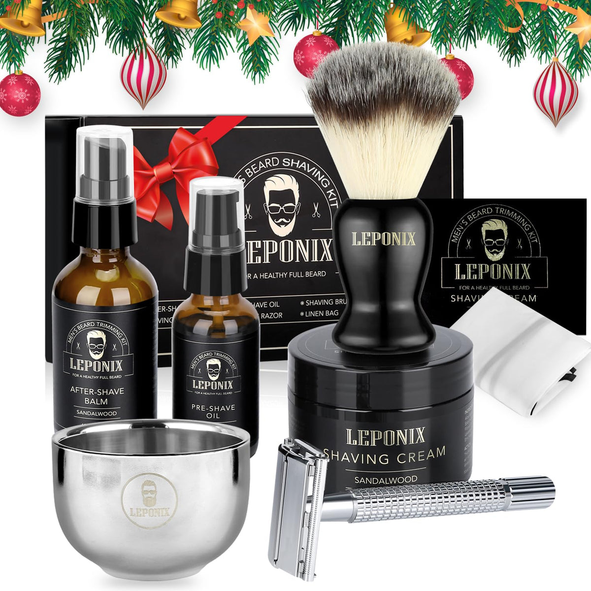 LEPONIX Shaving Kit safety razor with replacement blades