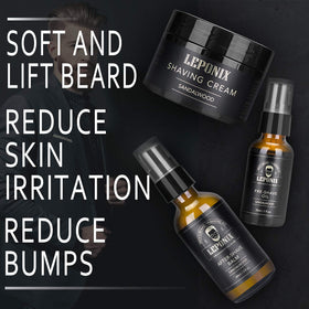 LEPONIX Shaving Kit sandalwood shaving cream and pre-shave oil