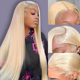 LETMIEO 30 Inch 613 Lace Front Wig front view