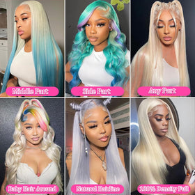 LETMIEO 30 Inch 613 Lace Front Wig in a lifestyle setting