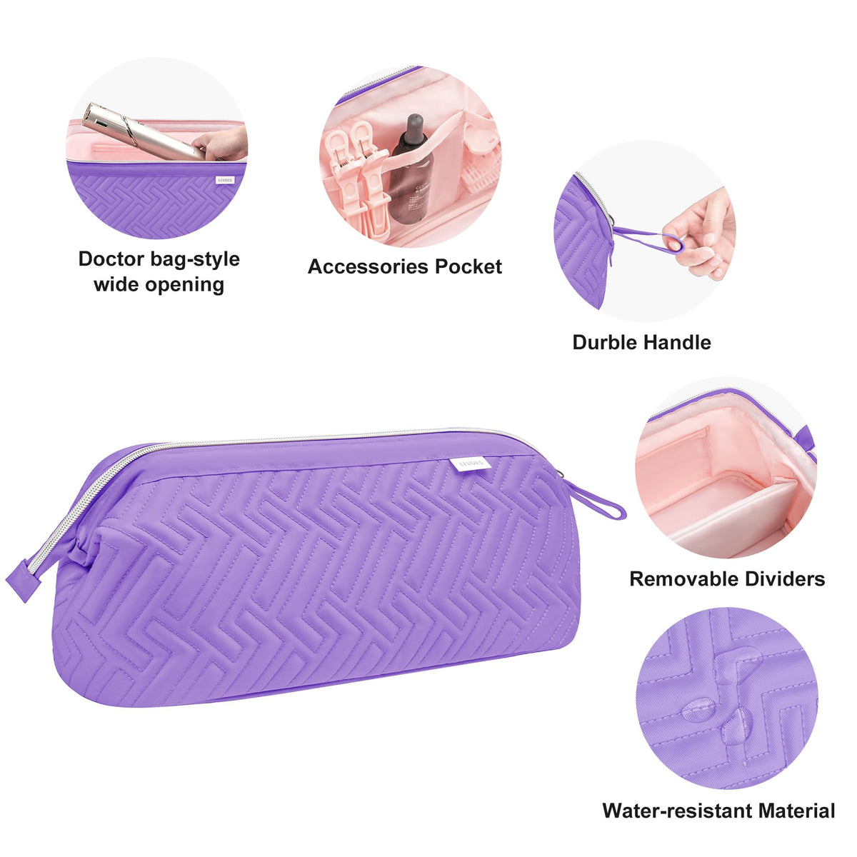 Leudes Hair Dryer Tools Travel Bag in a lifestyle setting