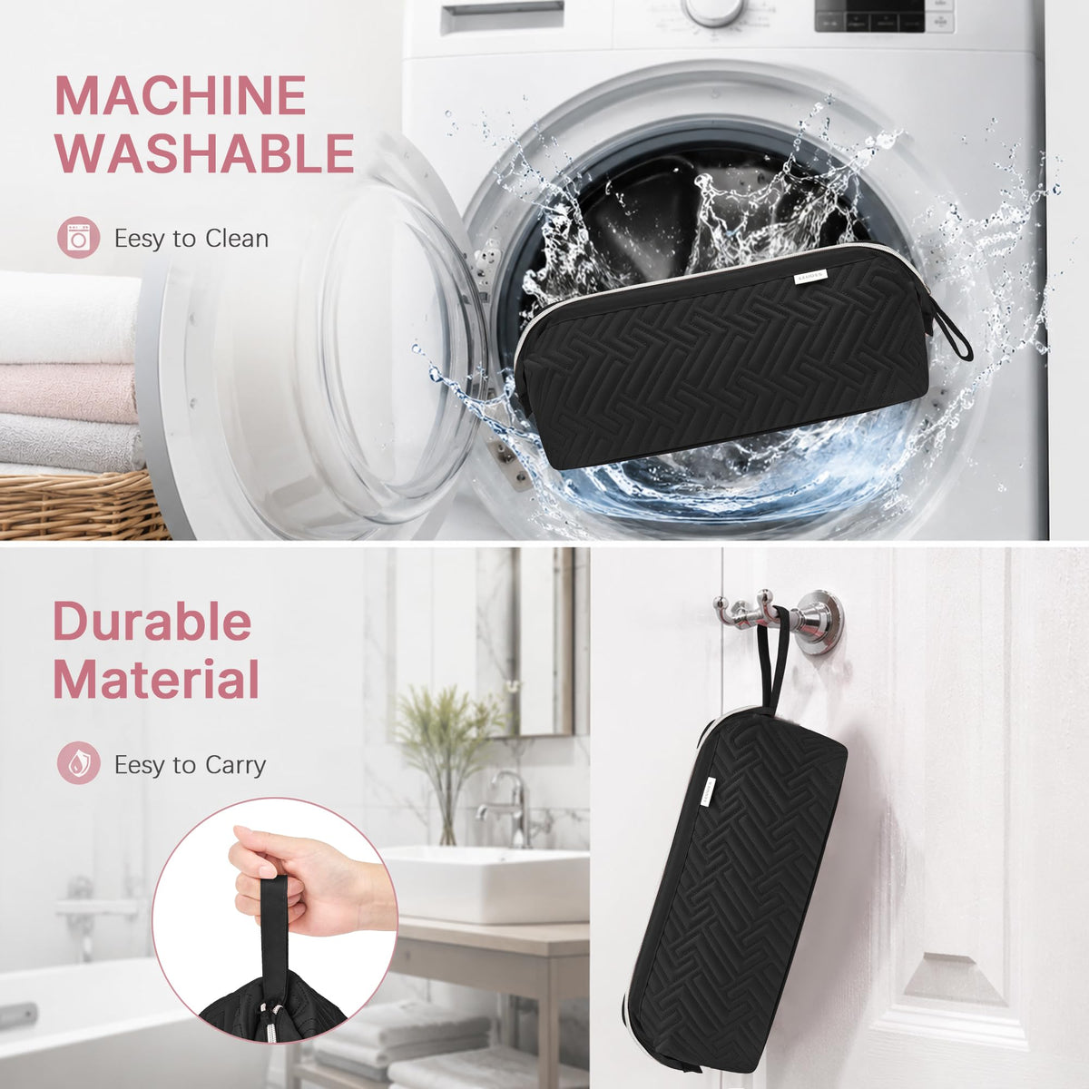 Leudes Hair Dryer Tools Travel Bag open view with tools inside