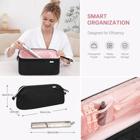 Leudes Hair Dryer Tools Travel Bag side view showing compatibility