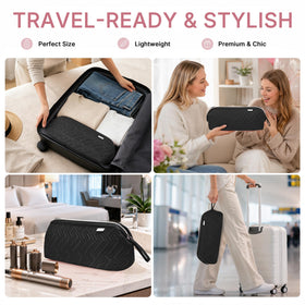 Leudes Hair Dryer Tools Travel Bag with Shark Flexstyle and attachments