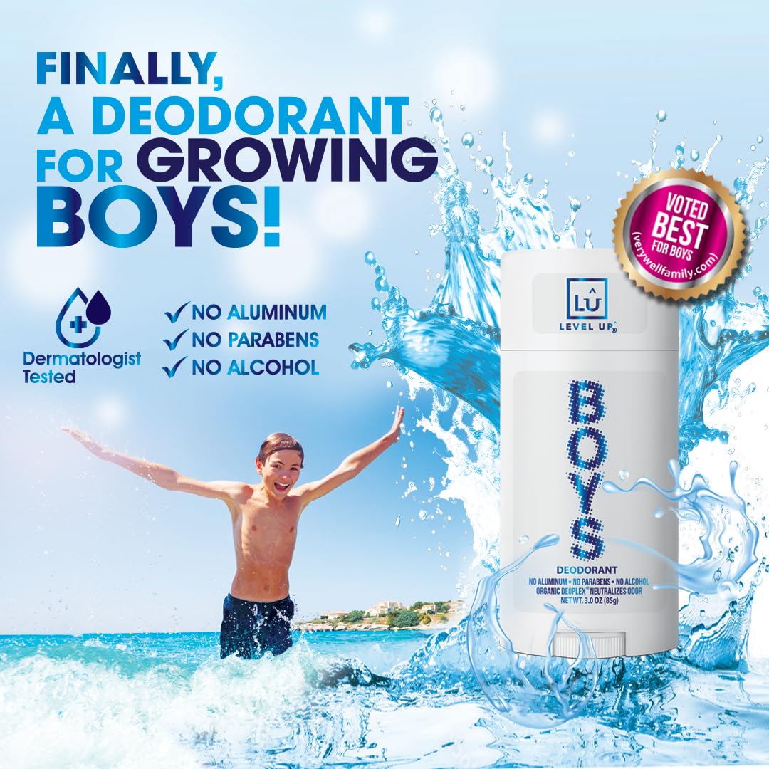 Level Up Boys Deodorant for Kids 8-14 application demonstration