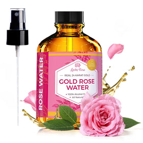 Leven Rose 24K Gold Rose Water Toner 4 oz front view