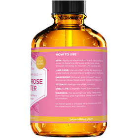 Leven Rose 24K Gold Rose Water Toner cap open
