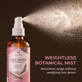Leven Rose Rice Water Hair Growth Spray glass bottle with mist