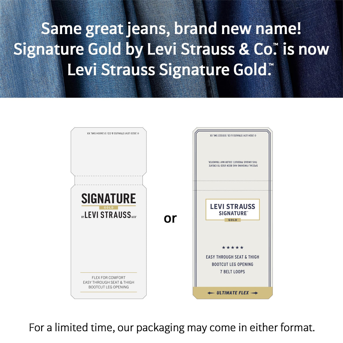 Levi Strauss Signature Gold Men's Trucker Jacket hanging on a rack