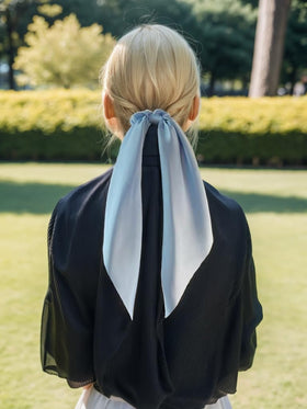 LFOUVRE Hair Scarf Scrunchies with knotted bow detail