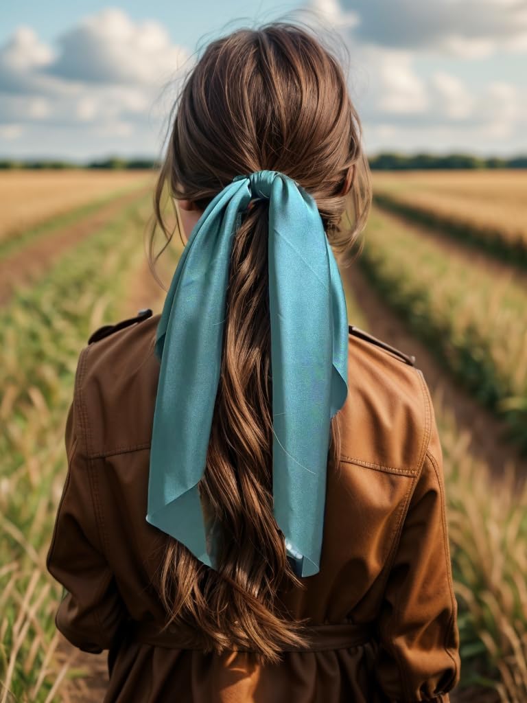 LFOUVRE hair scrunchie set displayed on a flat surface