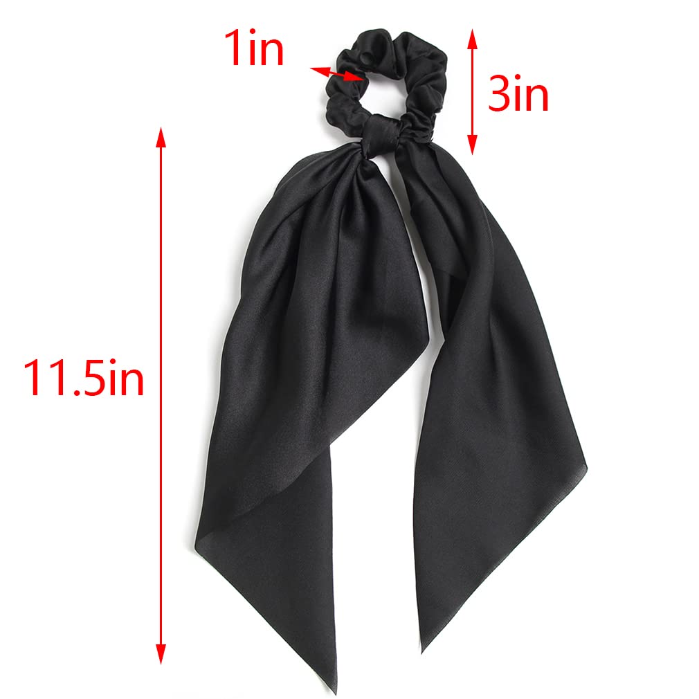 LFOUVRE knotted bow hair scrunchie on a bun